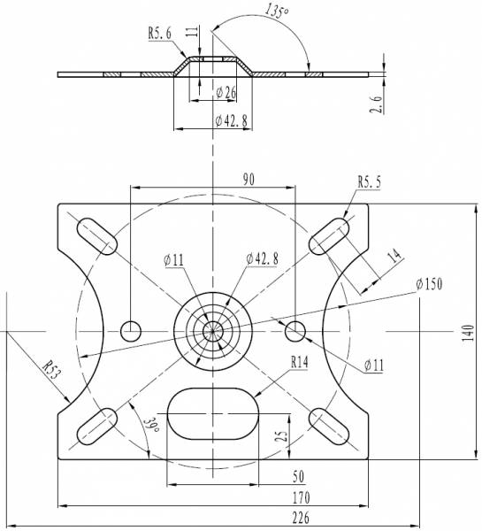 Vision TM-1200 - Universelle Projektor-Deckenkonsole