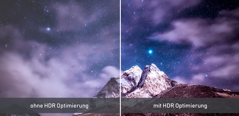 ViewSonic V754K Kontrast Schwarzwert Optimierung HDR Vergleich