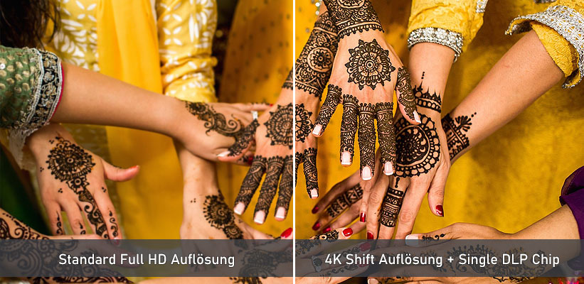 BenQ W2700 4K vs Full HD Auflösung Vergleich