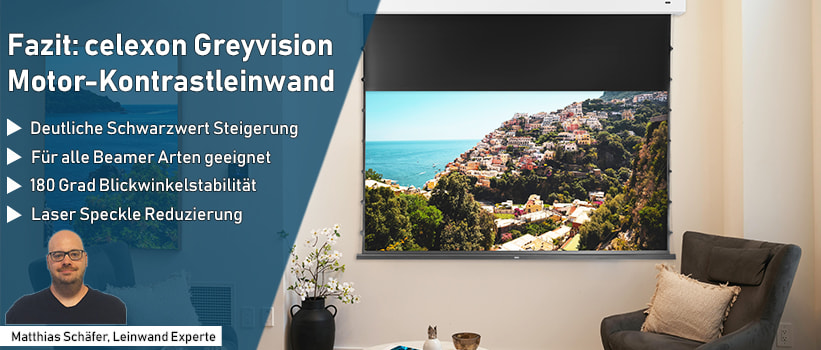 celexon Greyvision Kontrastleinwand 100 Zoll Fazit