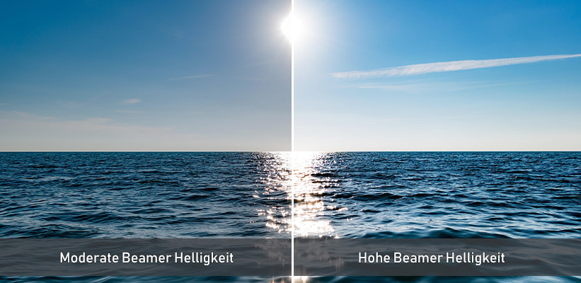 Epson EB-L530U Golf Beamer Helligkeit Vergleich