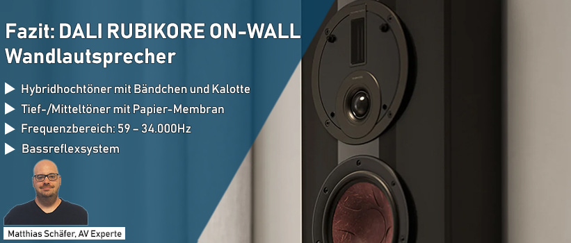 DALI RUBIKORE ON-WALL Hochglanz Schwarz Lautsprecher Test Fazit