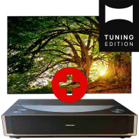 Set: Hisense PT1 + celexon BrightOnyx Rahmenleinwand | HEIMKINO.DE Tuning Edition