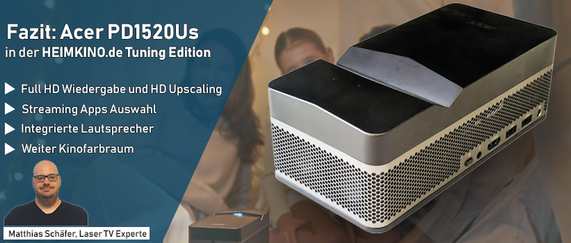 Acer PD1520Us Laser TV Fazit Kaufempfehlung