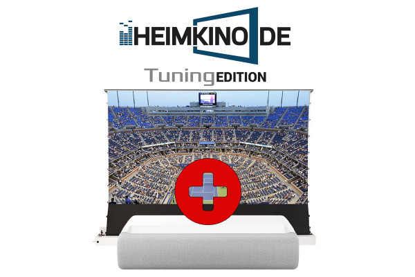 Set: Samsung LSP9T + celexon CLR Tension Bodenleinwand II | HEIMKINO.DE Tuning Edition