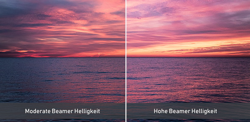 BenQ LH835ST Golf Beamer Helligkeit Vergleich