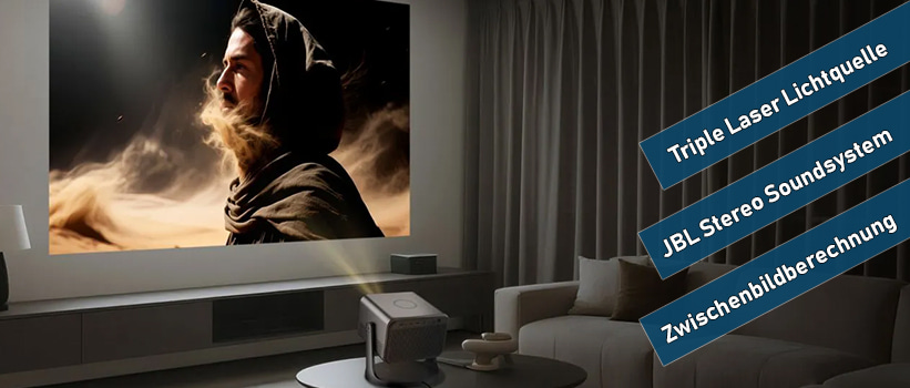 Hisense C3 TriChroma Wohnraum Beamer Installation