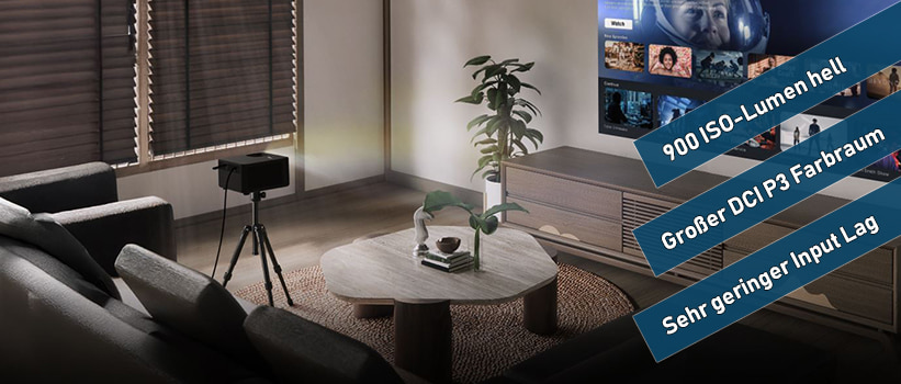 Optoma Photon Life PK31 4K Beamer Wohnzimmer Installation