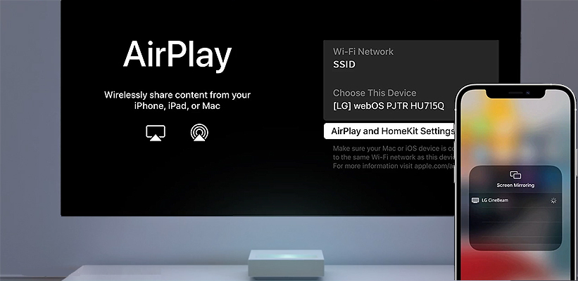 LG HU715QW Apple AirPlay 2 Verbindung