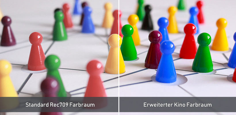 Optoma Photon Beam PK52 Farbraum Vergleich DCI P3 gegen Rec709