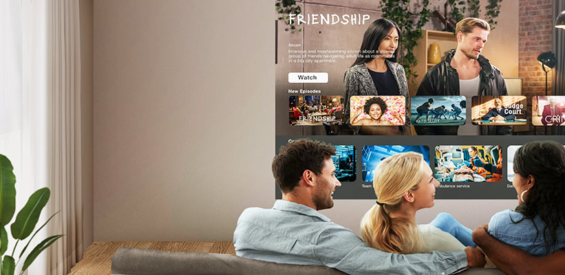 BenQ TK705STi Google TV Streaming App Auswahl