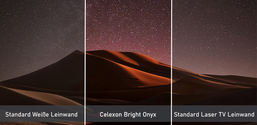 Celexon Bright Onyx UST Schwarzwert und Kontrast Performance