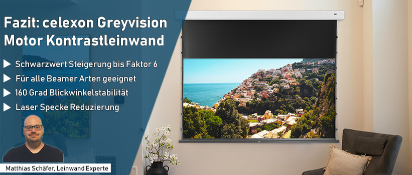 celexon Greyvision Kontrastleinwand 80 Zoll Fazit