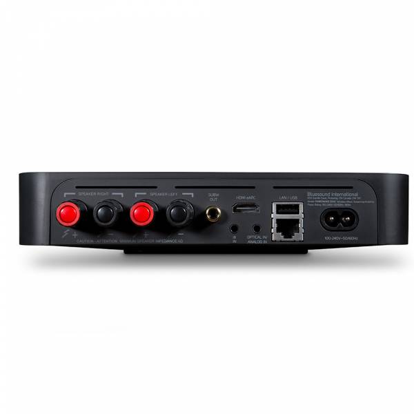 Bluesound POWERNODE EDGE HD kompakter kabelloser Streaming Stereoverstärker für Multiroom, Schwarz