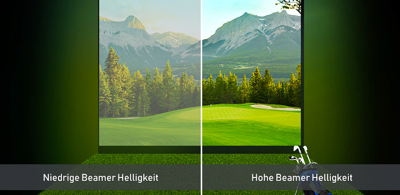 Epson EB-L530U Golf Beamer Helligkeit Vergleich