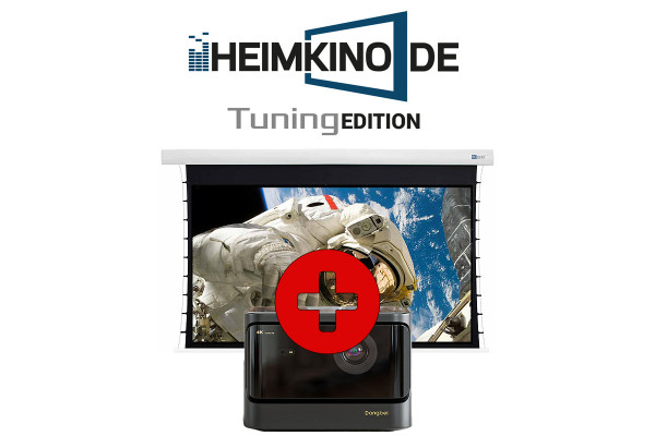 Set: Dangbei Mars Pro + DELUXX Darkvision Tension Motorleinwand | HEIMKINO.DE Tuning Edition
