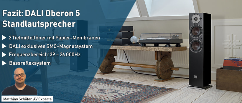 DALI Oberon 5 Mattschwarz Lautsprecher Test Fazit