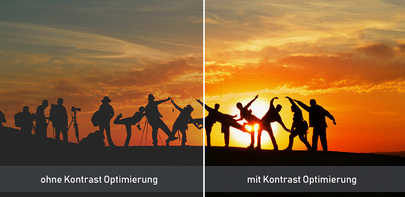 Acer P1558i Schwarzwert Kontrast Vergleich