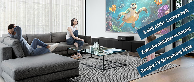 Epson EH-LS670B Laser TV Installation Tageslicht