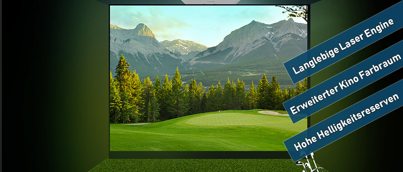 Epson EB-L520U Golf Beamer Installation Wohnraum Aufstellung