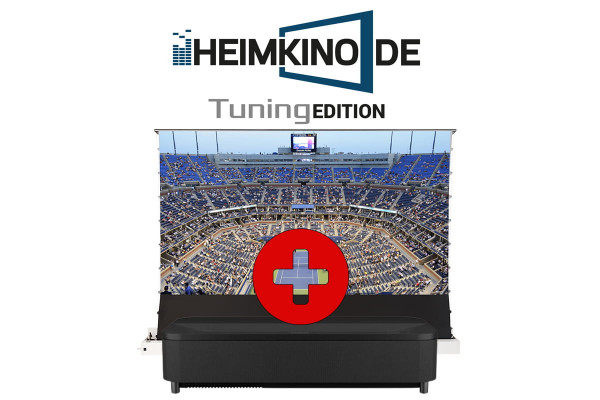Set: Epson EH-LS800B + celexon CLR Tension Bodenleinwand II | HEIMKINO.DE Tuning Edition