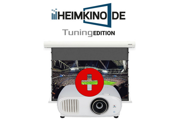 Set: Epson EH-TW7100 + celexon Slate Tension Motorleinwand | HEIMKINO.DE Tuning Edition