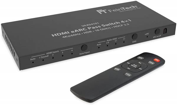 FeinTech VAX04101 HDMI eARC Pass Switch 4×1