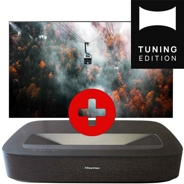 Set: Hisense PL2 + celexon CLR UST Performance Rahmenleinwand | HEIMKINO.DE Tuning Edition