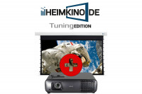 Set: BenQ W4000i + DELUXX Darkvision Tension Motorleinwand | HEIMKINO.DE Tuning Edition