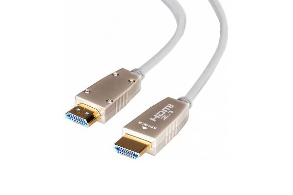 celexon UHD Fibre HDMI 25m - HDMI 2.1 Lichtleiter Kabel in Weiss