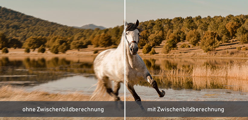 JMGO O2S Ultra Laser TV Zwischenbildberechnung Vergleich