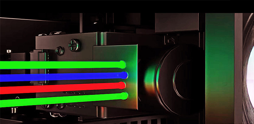 BenQ TK705STi Quad LED Lichtquelle Aufbau