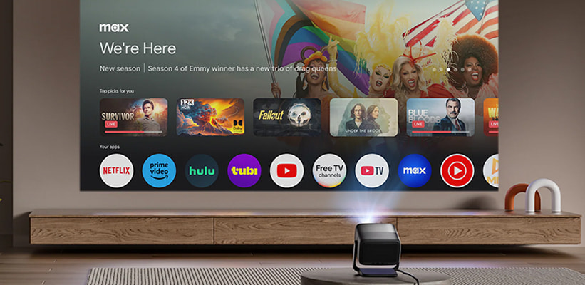 JMGO N1S Ultimate Streaming App Auswahl Google TV