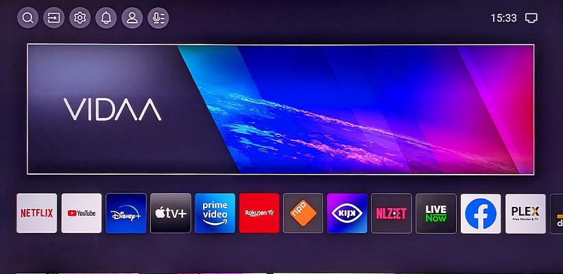 Hisense C1 Streaming App Auswahl