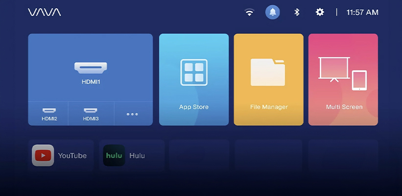 VAVA 4K UHD Laser TV Streaming App Auswahl