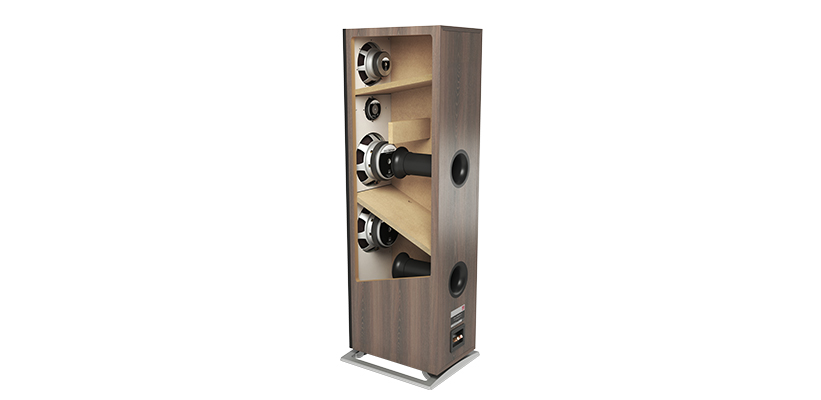 DALI Oberon 9 Dark Walnut Gehaeuse Bassreflexsystem