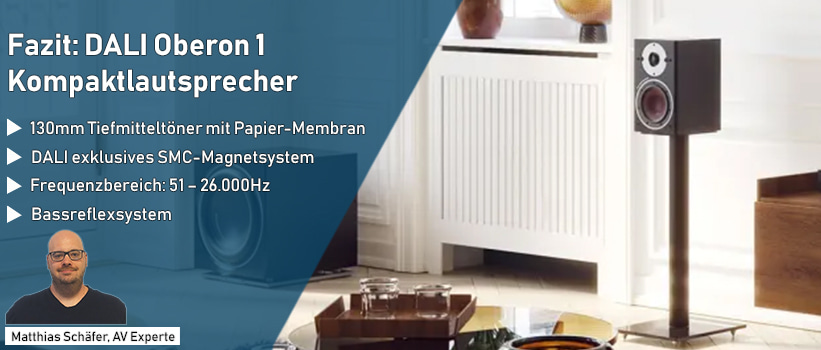 DALI Oberon 1 Mattschwarz Lautsprecher Test Fazit