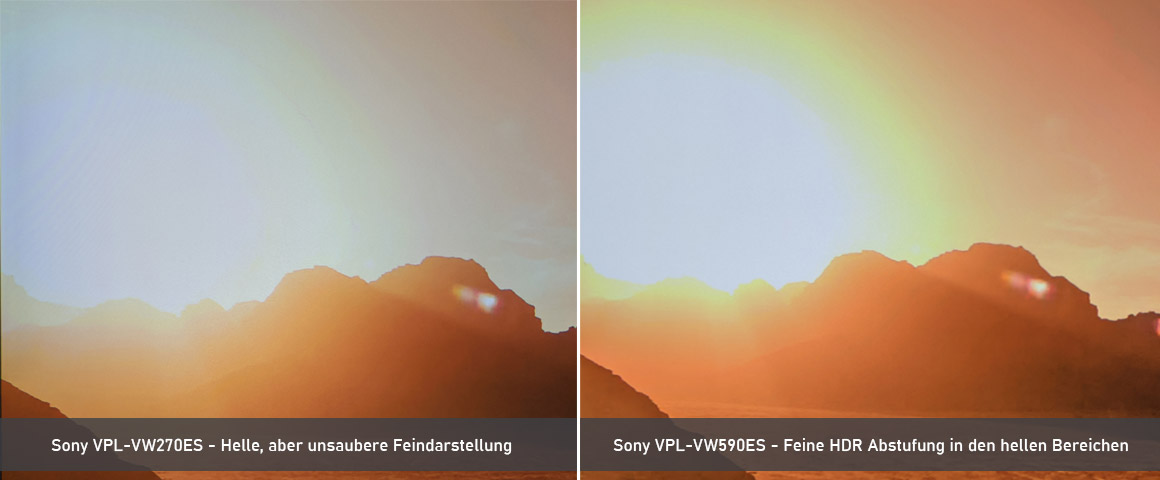 Sony VW590 HDR Vergleich Testergebnis