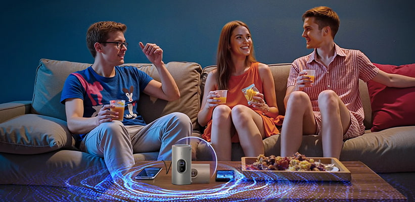 JMGO PicoPlay+ integrierte Lautsprecher