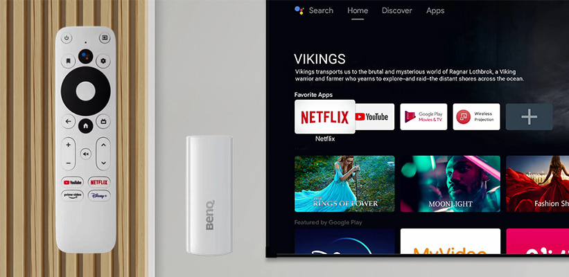 BenQ W2710i Android TV Streaming App Auswahl