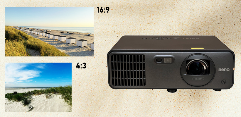 BenQ LH835ST projizierbare Bildformate 4:3 16:9