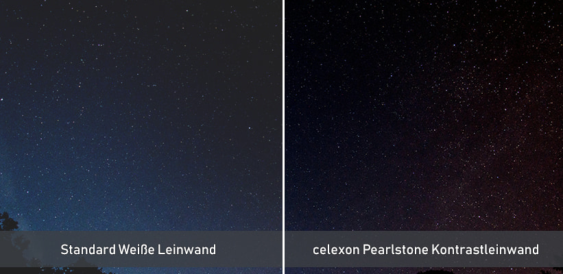 celexon Pearlstone Kontrastleinwand 100 Zoll Schwarzwert Verbesserung