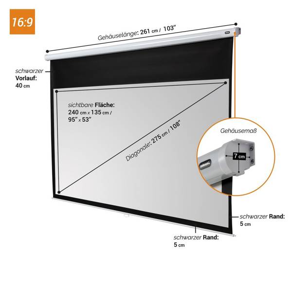 CELEXON Leinwand Rollo Economy 240x135