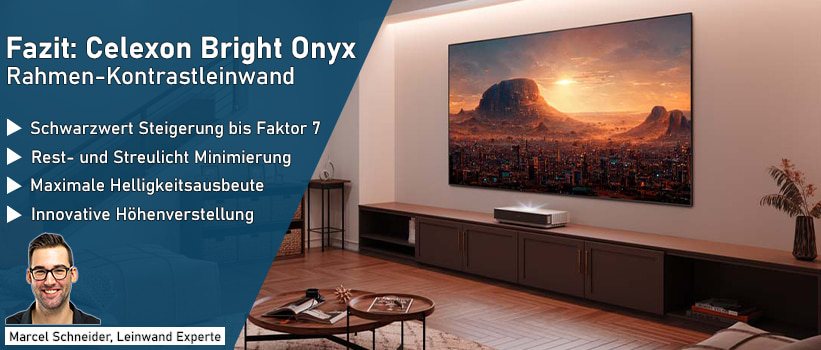 Celexon Bright Onyx UST Leinwand Fazit