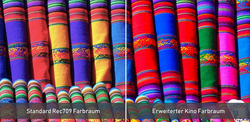 JMGO N1S Nano erweiterter Kino Farbraum Vergleich