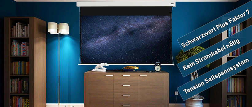 celexon Pearlstone Kontrastleinwand 135 Zoll Installation Ambiente Mehrwerte