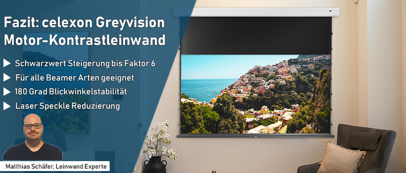 celexon Greyvision Kontrastleinwand 135 Zoll Fazit