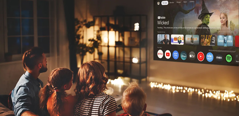 Epson EF-73 Streaming Apps Google TV