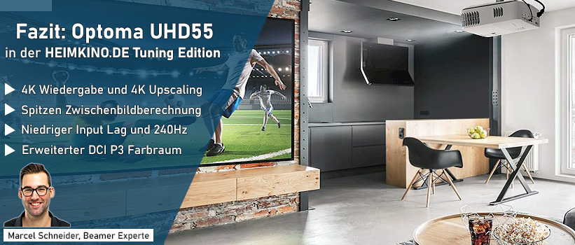 Optoma UHD55 Beamer Fazit Empfehlung