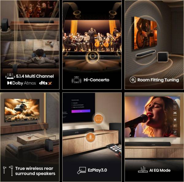 Hisense AX5140Q Schwarz - 5.1.4 Dolby Atmos Soundbar